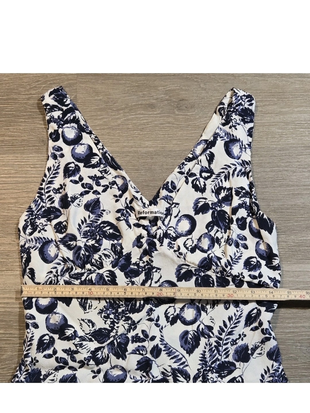 Reformation All Over Fruit Print Mini Slip Dress Womens Medium Sundress White - Picture 6 of 9